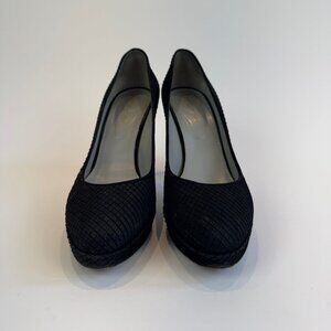 Sergio Rossi Black Snakeskin-look Pumps, EU 40